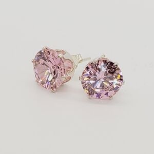 New Sterling Silver CZ stud earrings